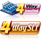 4 way SLI™ and 4 way CrossFire