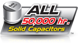 嚴選用料- 50,000小時運作 全固態電容