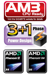 Supports next generation of 45nm AMD AM3 CPU