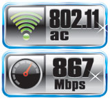 اتصال لاسلكى من خلال 2T2R Dual Band IEEE802.11ac WiFi + BT 4.0