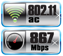 <span style="font-size:130%;color:#FFD400;">2T2R Dual Band IEEE802.11ac WiFi + BT 4.0 integrado</span>