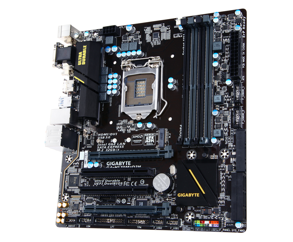 GIGABYTE - GIGABYTE製　MicroATXマザボ　GA-H170M-D3H 元箱あり GA-H170M-D3H (rev. 1.0) Overview | Motherboard - GIGABYTE Global