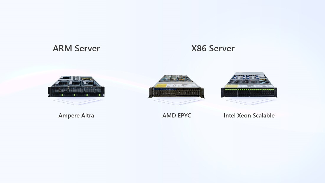 If you are looking for ARM processors that follow the RISC ISA, GIGABYTE Technology offers server products powered by Ampere® Altra® and Ampere® Altra® Max CPUs. If you need x86 processors that follow the CISC ISA, you cannot go wrong with GIGABYTE servers that support Intel® Xeon® Scalable or AMD EPYC™ CPUs.