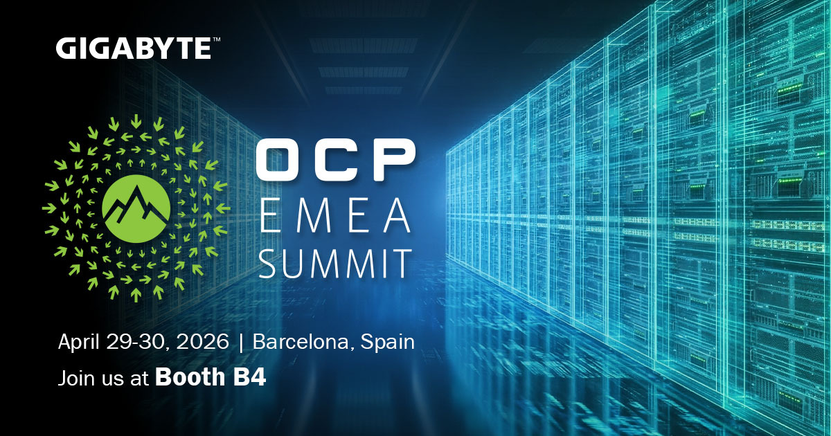 Giga Computing Accelerates AI Data Centers with OCP-based Solutions at OCP EMEA Summit 2026