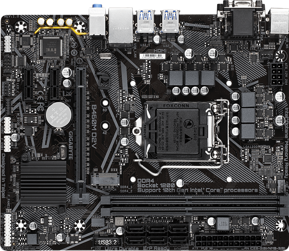 B460M D2V (Rev. 1.0) Motherboard Specifications - GIGABYTE Global