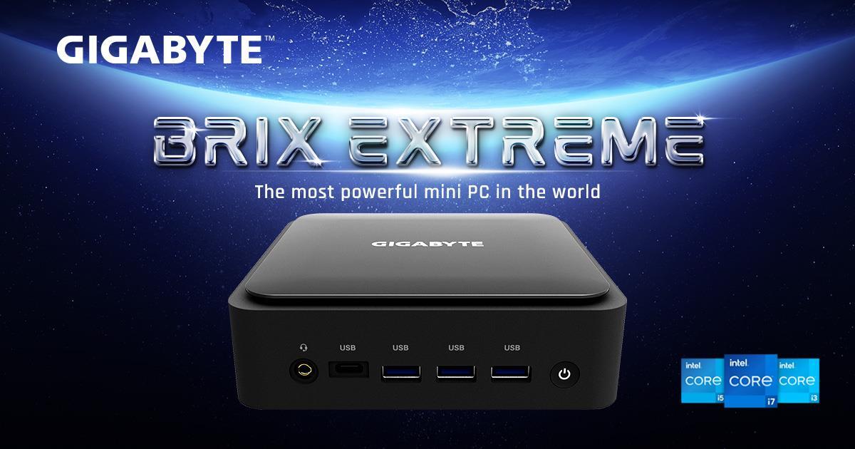 GIGABYTE Unveils the New BRIX Extreme Mini-PC for the New 12th Gen Intel® Core™ Mobile Processor
