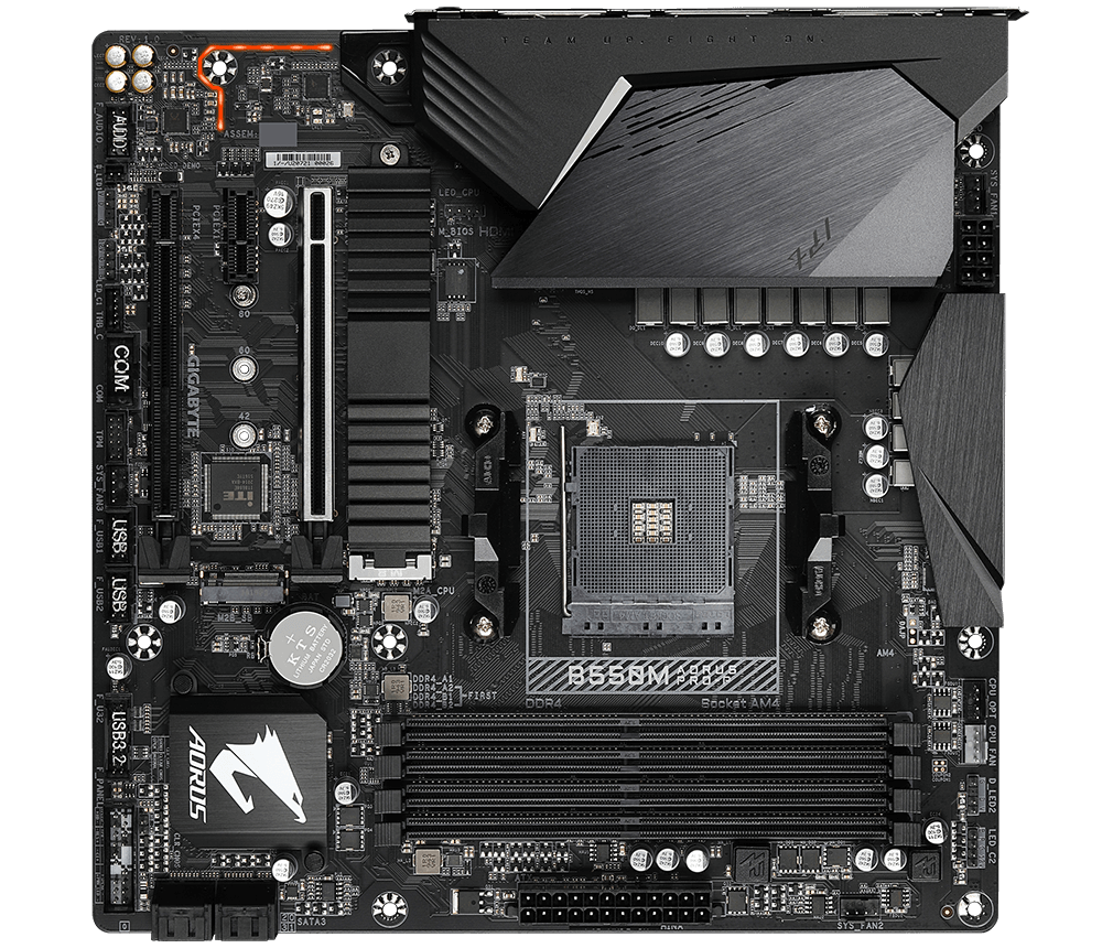 エクルベージュ Gigabyte B550M AORUS PRO-P Micro ATX Motherboard for AMD AM4 CPUs 