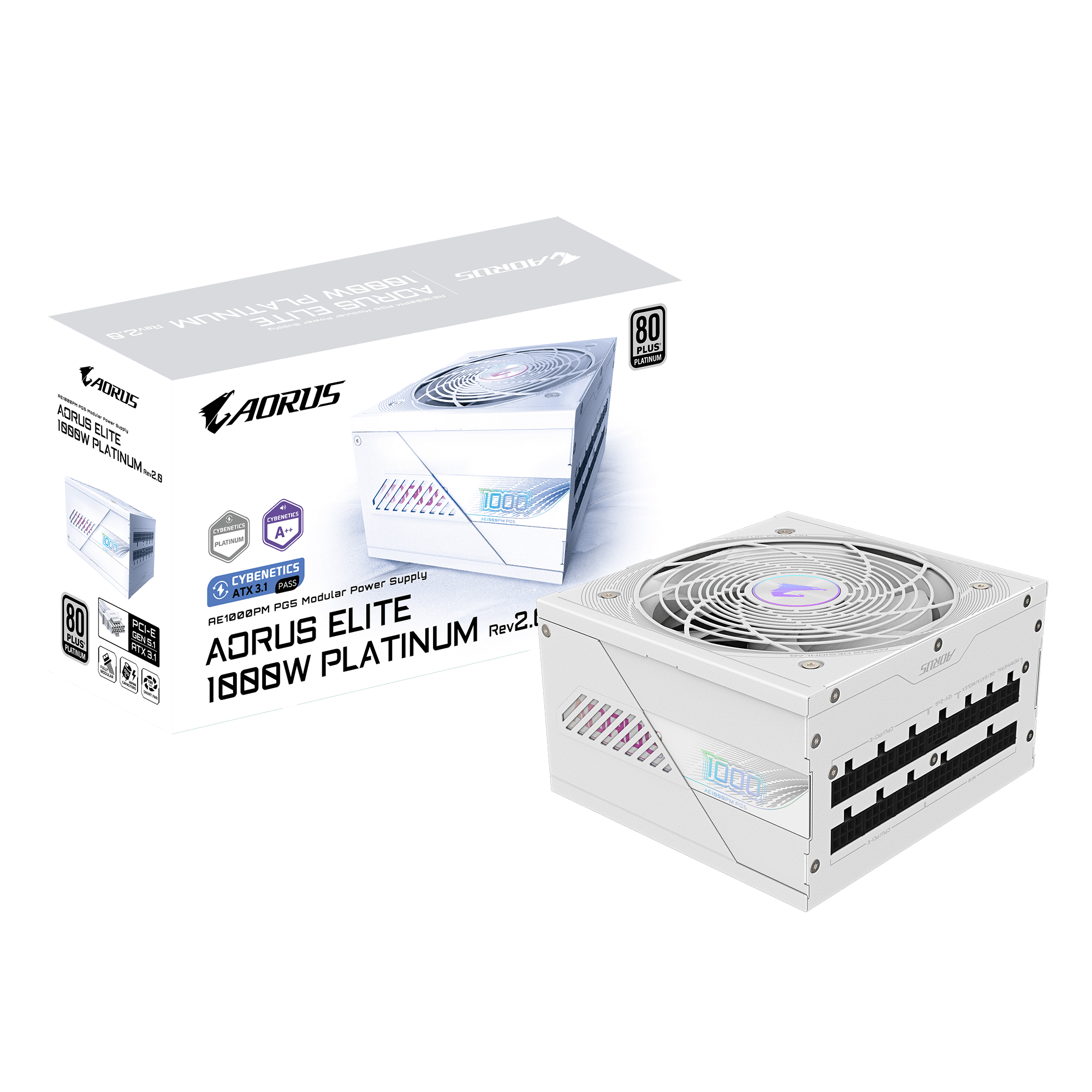 AORUS ELITE P1000W 80+ Platinum Modular PCIe 5.1 ICE