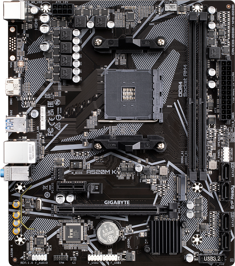 A520M K (Rev. 1.0) Motherboard - GIGABYTE U.S.A.