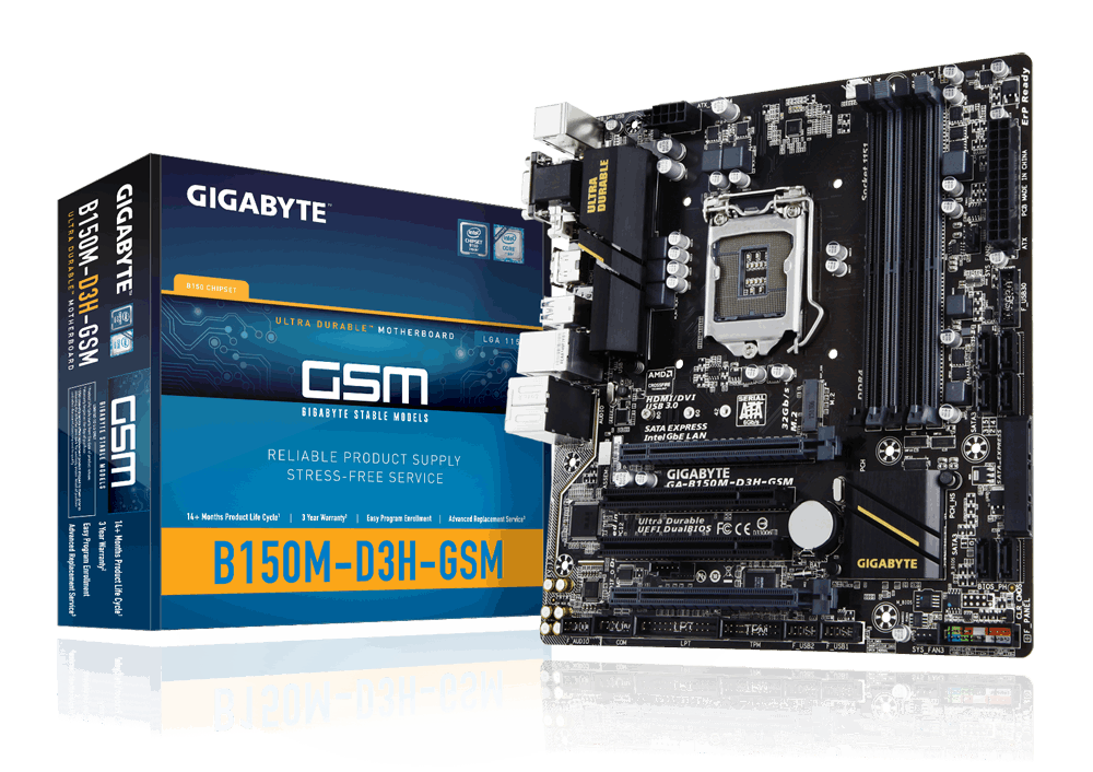 GA-B150M-D3H GSM (rev. 1.0) Overview | Motherboard - GIGABYTE U.S.A.