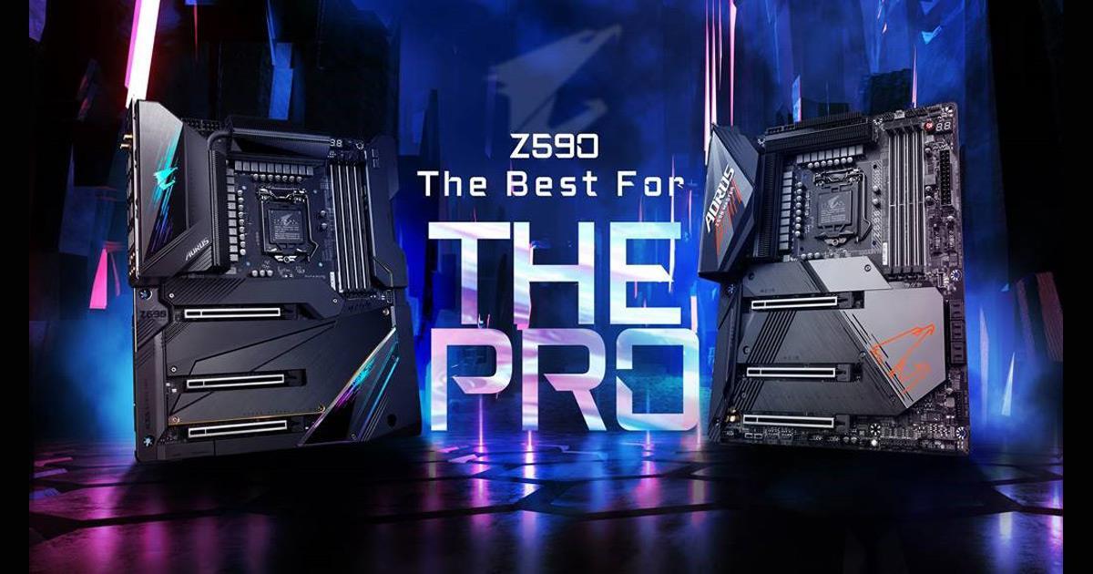 جيجابايت تعلن عن اللوحات الرئيسية الجديدة Z590 AORUS