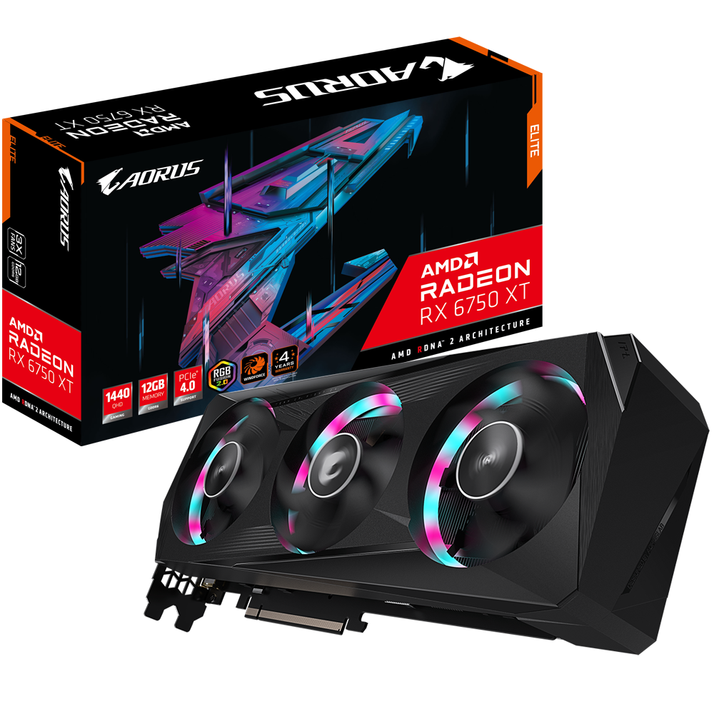 AORUS Radeon™ RX 6750 XT ELITE 12G 主な特徴 | グラフィックスカード ...