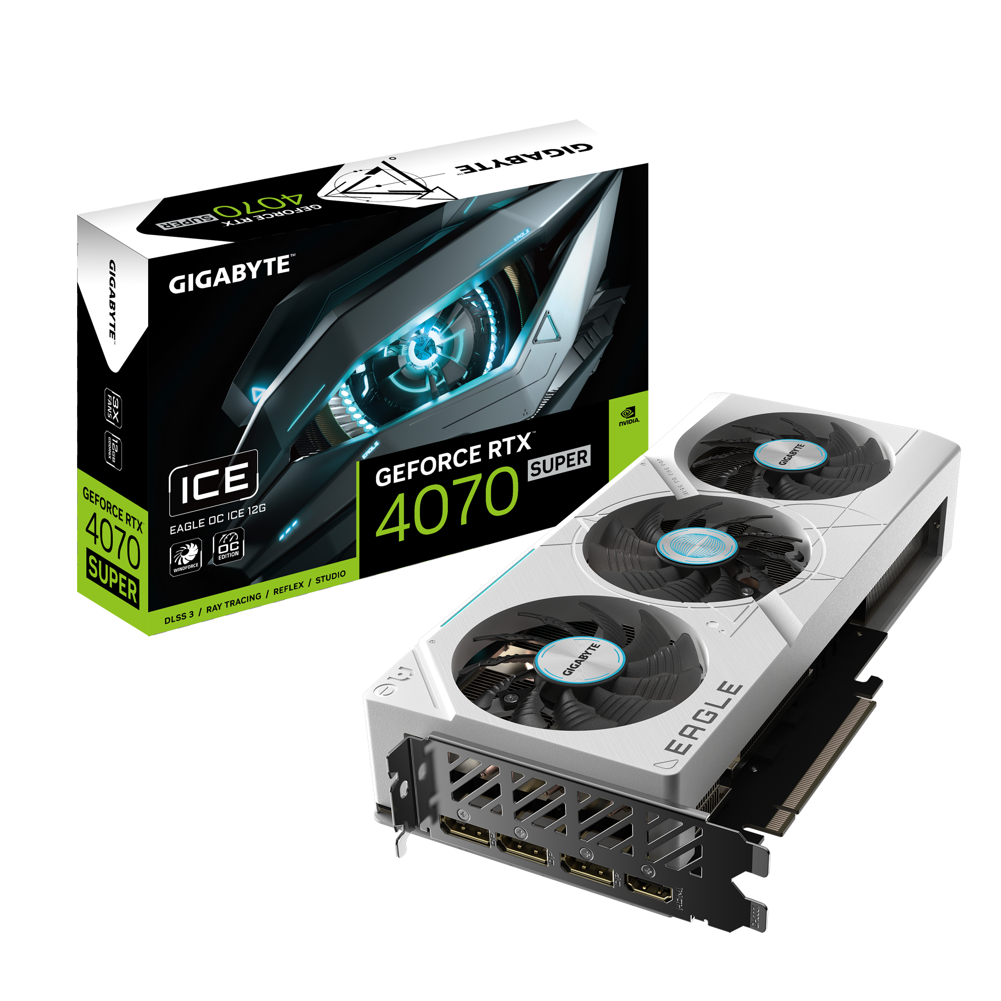 GeForce RTX™ 4070 SUPER EAGLE OC ICE 12G Key Features | Graphics 