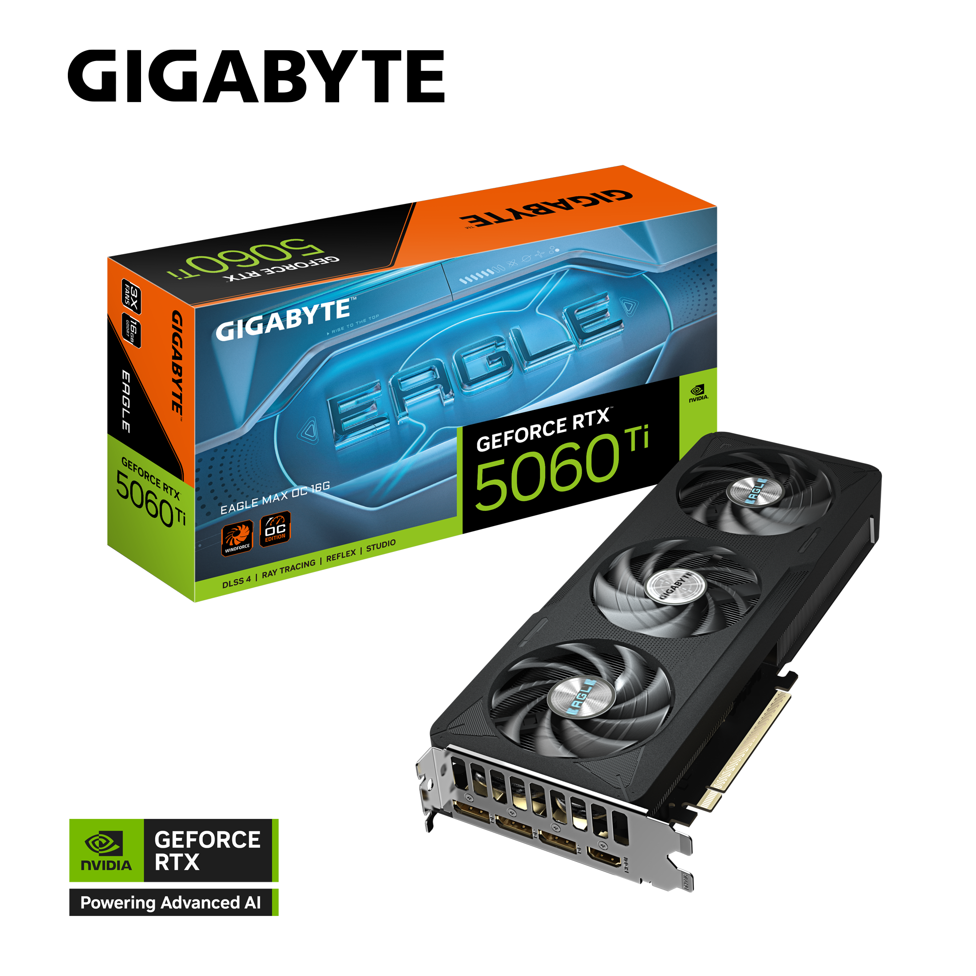 GeForce RTX™ 5060 Ti EAGLE MAX OC 16G｜AORUS - 技嘉科技
