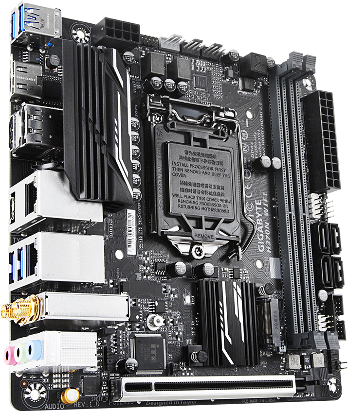 Windows11 第9世代Corei7搭載 WiFi/BT内蔵 ★ マザーボード GIGABYTE H370N WIFI PCケース CORSAIR Core i7-9700 32GB SSD256GB #2-2688 H370N WIFI (Rev. 1.0) Motherboard - GIGABYTE Global