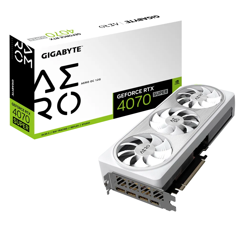 GIGABYTE GeForce RTX 4070 SUPER AERO OC 12G GV-N407SAERO OC-12GD