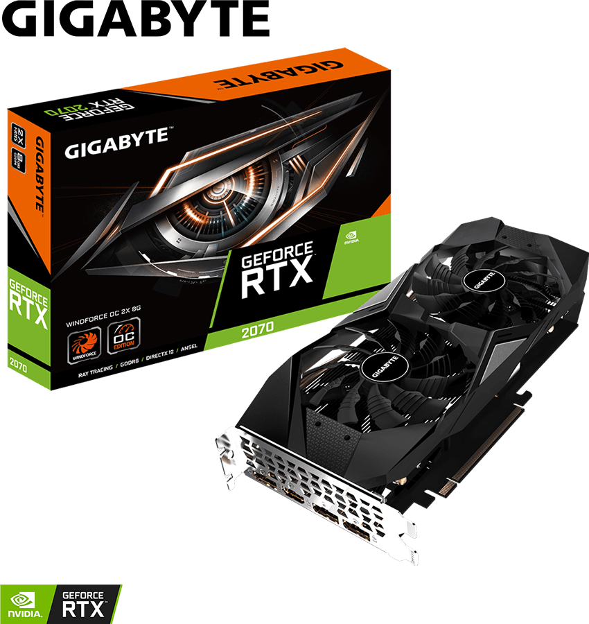 GeForce RTX™ 2070 WINDFORCE OC 2X 8G Graphics Card - GIGABYTE Global