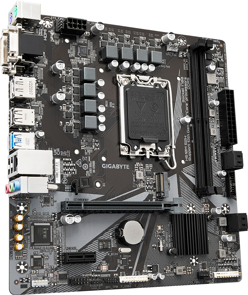 マザーボード Core i3 12100F GIGABYTE H610M S2 DDR4 8G H610M S2H (Rev. 1.0) Motherboard - GIGABYTE U.S.A.