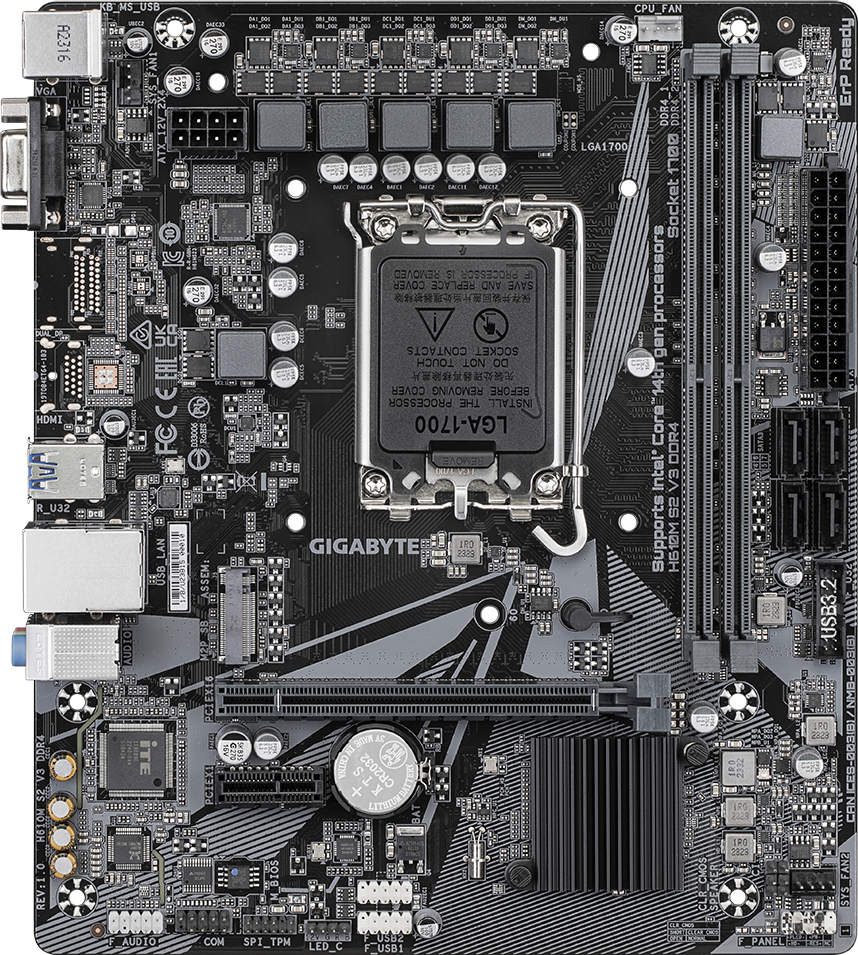 H610M S2 V3 DDR4 (Rev. 1.0) Placas-mãe - GIGABYTE Brazil