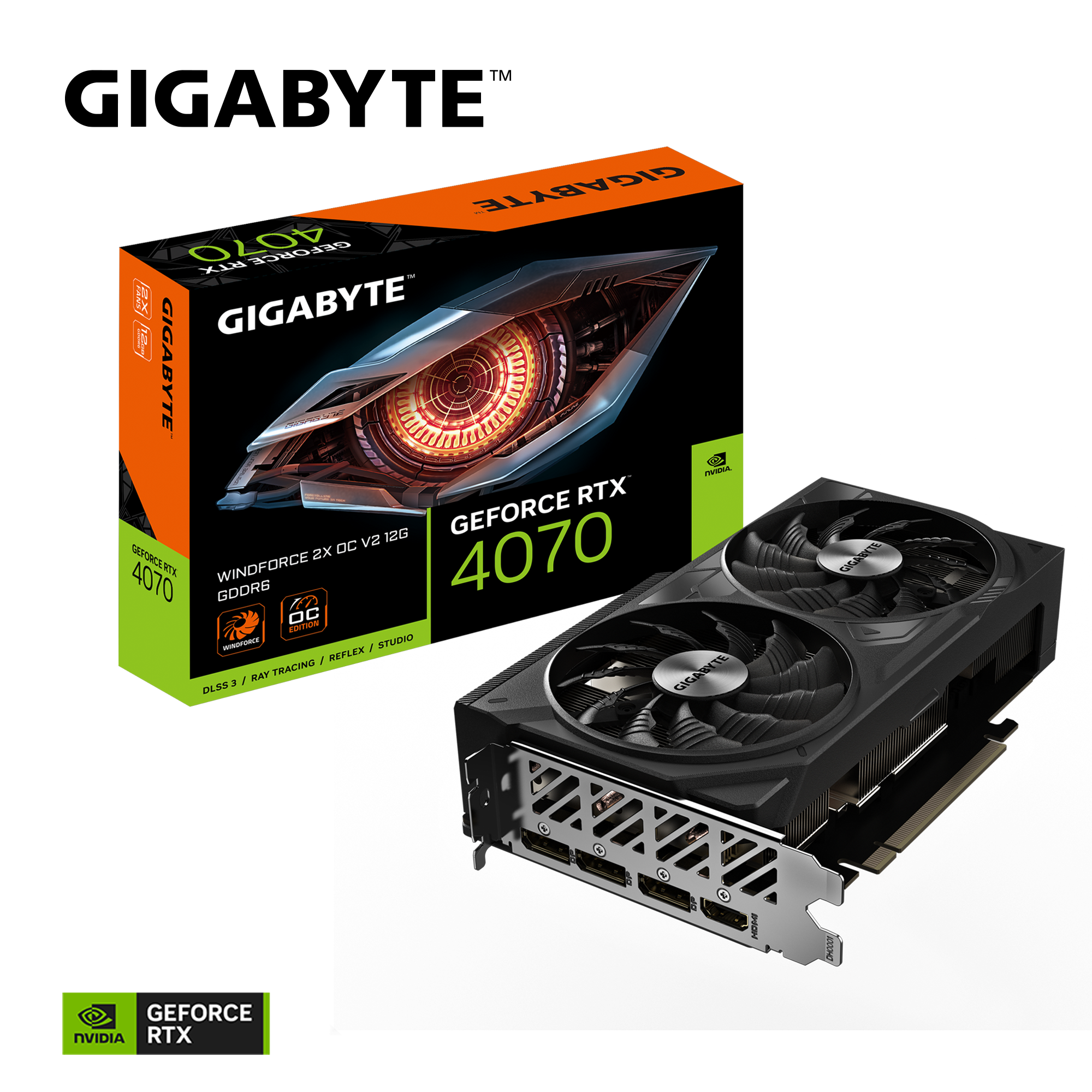 GeForce RTX™ 4070 WINDFORCE 2X OC V2 12G｜AORUS - GIGABYTE