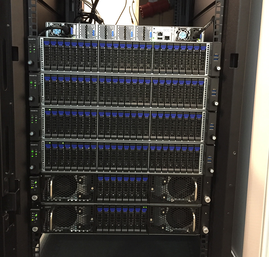 University of Tartu HPC cluster using 4 x GIGABYTE R281-Z94 & 2 x GIGABYTE G291-Z20