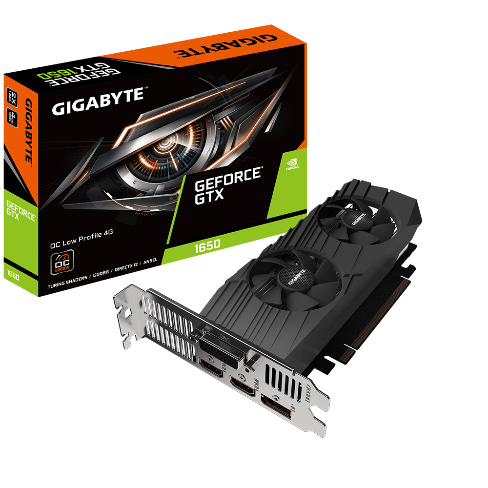 GeForce GTX 1650 D6 OC Low Profile 4G AORUS GIGABYTE Puerto Rico