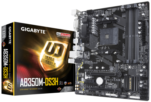Carte Mère GIGABYTE GA-AB350M-HD3 REV 1.0 – Socket AM4 – Occasion
