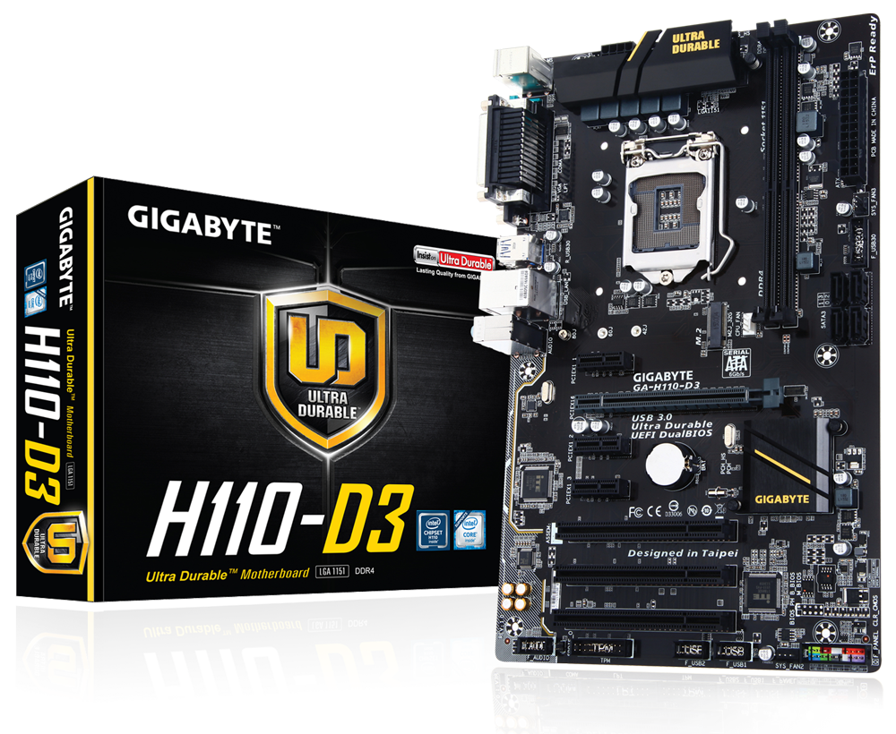 Carte mère GIGABYTE H110-D3A Ultra Durable