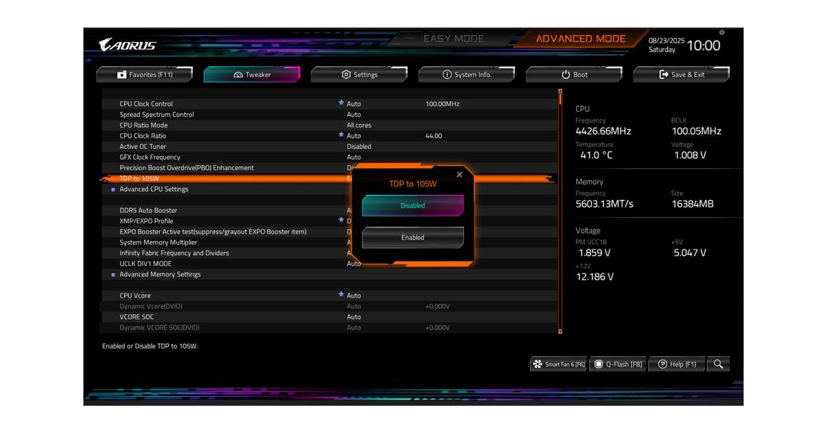 13% de performances en plus avec la mise à jour du BIOS TDP 105W de GIGABYTE pour les CPU AMD Ryzen™ 9700X & 9600X