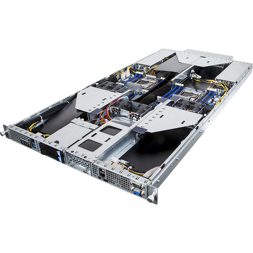 G190-H44 HPC / GPGPU Computing 1U Server - Angle with Riser Cards