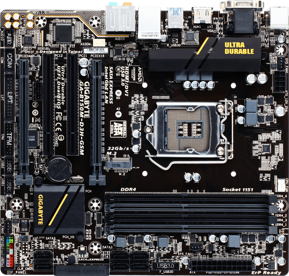 GA-B150M-D3H GSM (Rev. 1.0) Motherboard - GIGABYTE U.S.A.