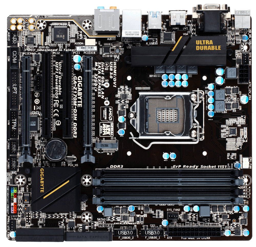 GA-Z170M-D3H DDR3 (rev. 1.0) Gallery | Motherboard - GIGABYTE Global