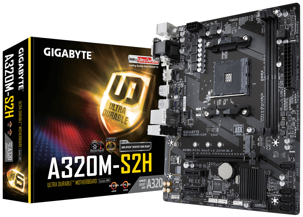 Gigabyte a320m h подключение