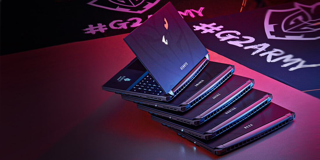 AORUS 15G is a part of G2 Esports CS:GO team members' equipment.