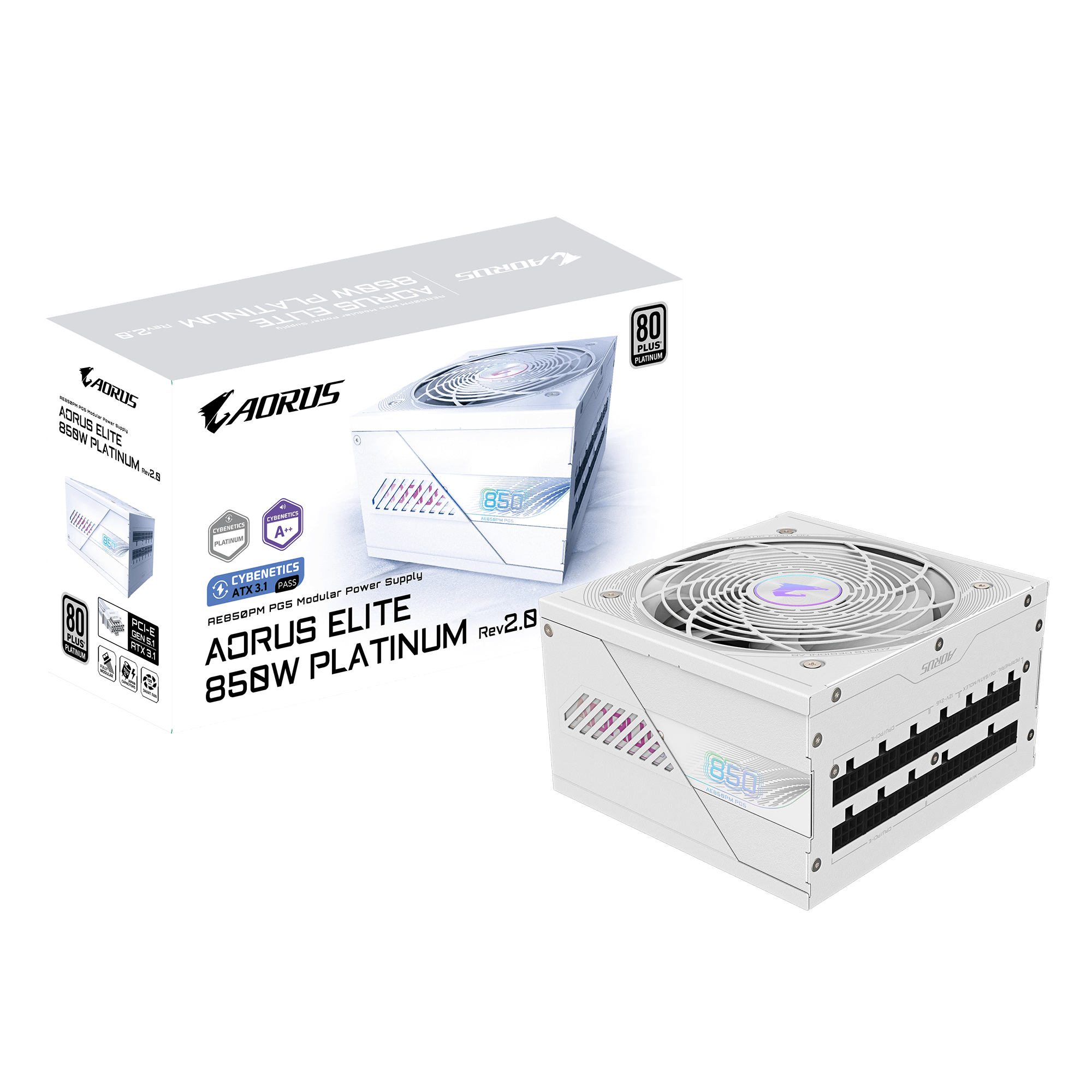 AORUS ELITE P850W 80+ Platinum Modular PCIe 5.1 ICE