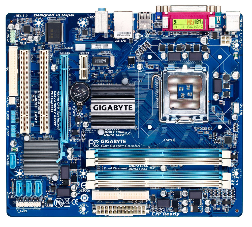 ギガバイト GIGABYTE GA-G41M-Combo CPU、メモリ8GB付