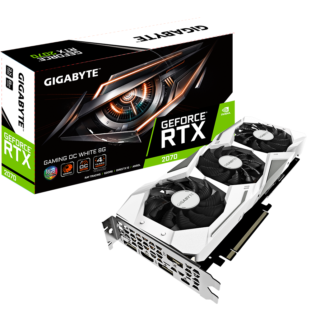 GeForce RTX™ 2070 GAMING OC WHITE Key Graphics Card - GIGABYTE