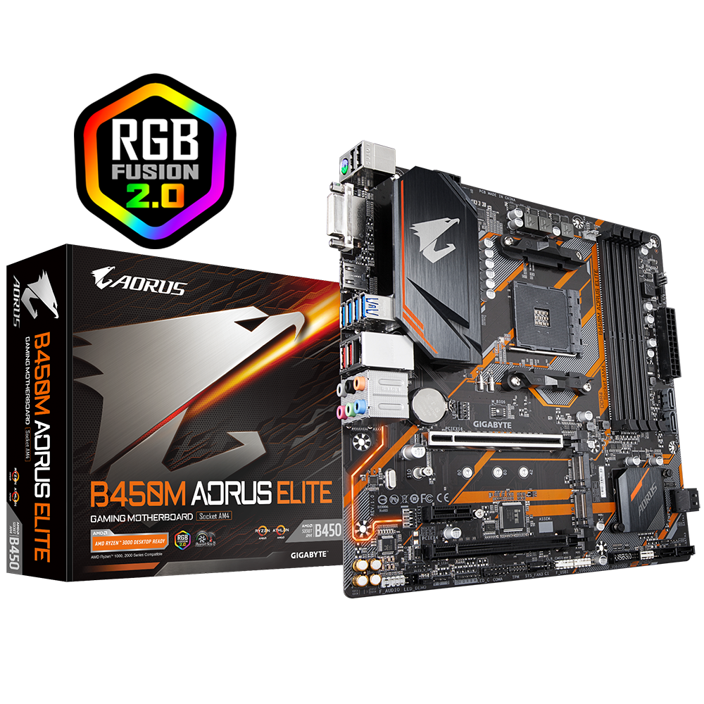 GIGA-BYTE 【美品・簡易動作確認・BIOS最新】GIGABYTE B450 AORUS ELITE AMD AM4 チップセット Ryzen Athlon 対応