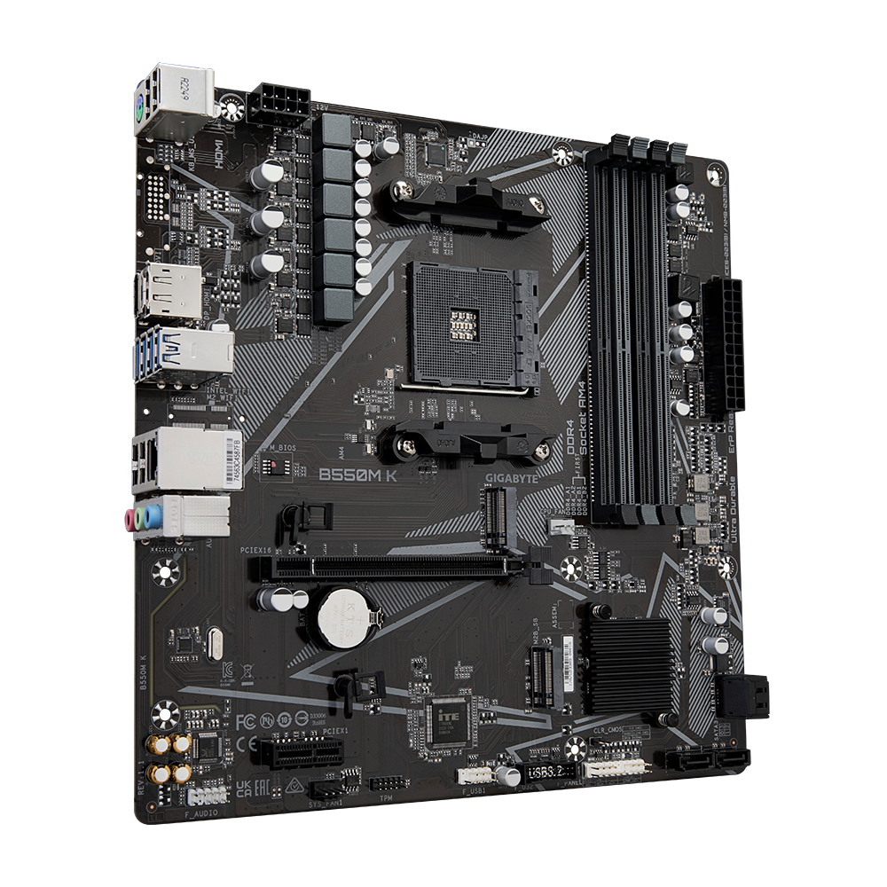 Gigabyte B550M K 1.0 Carte mère AMD B550 Emplacement AM4 Micro ATX :  : Informatique