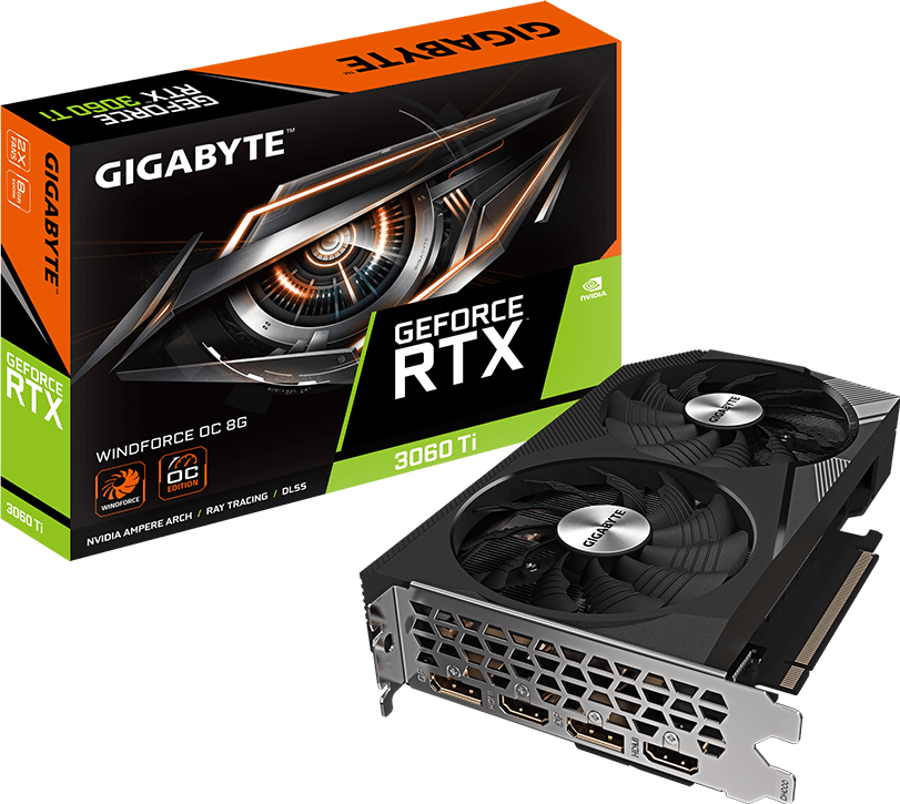 GeForce RTX™ 3060 Ti WINDFORCE OC 8G (Rev. 2.0) - GIGABYTE Global