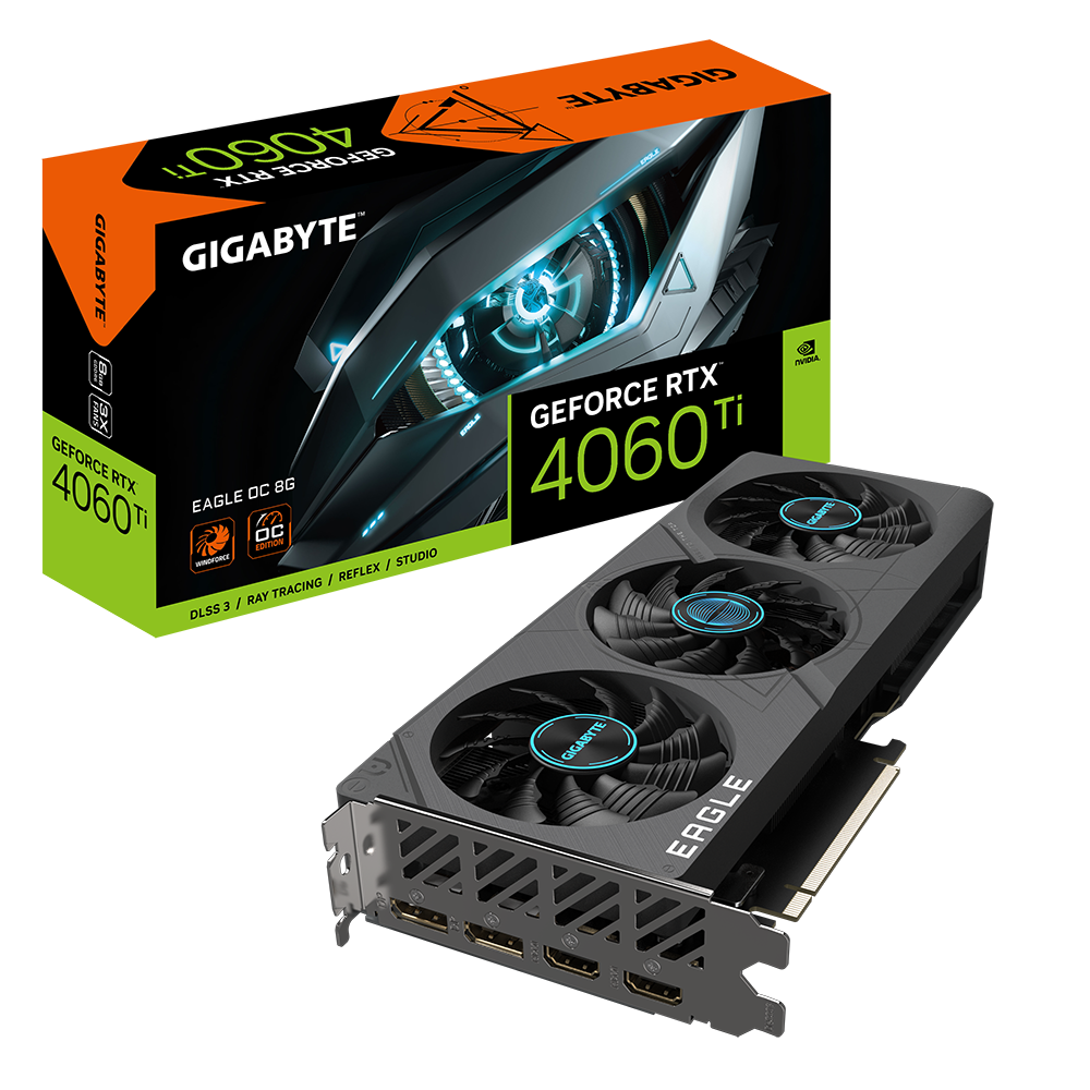 Gigabyte GeForce RTX 4060 TI AERO OC 8GB Graphics Card - 8GB GDDR6 18Gbps  128bit, PCI-E 4.0, 2X DisplayPort 1.4, 2X HDMI 2.1a, NVIDIA DLSS 3,  Supports