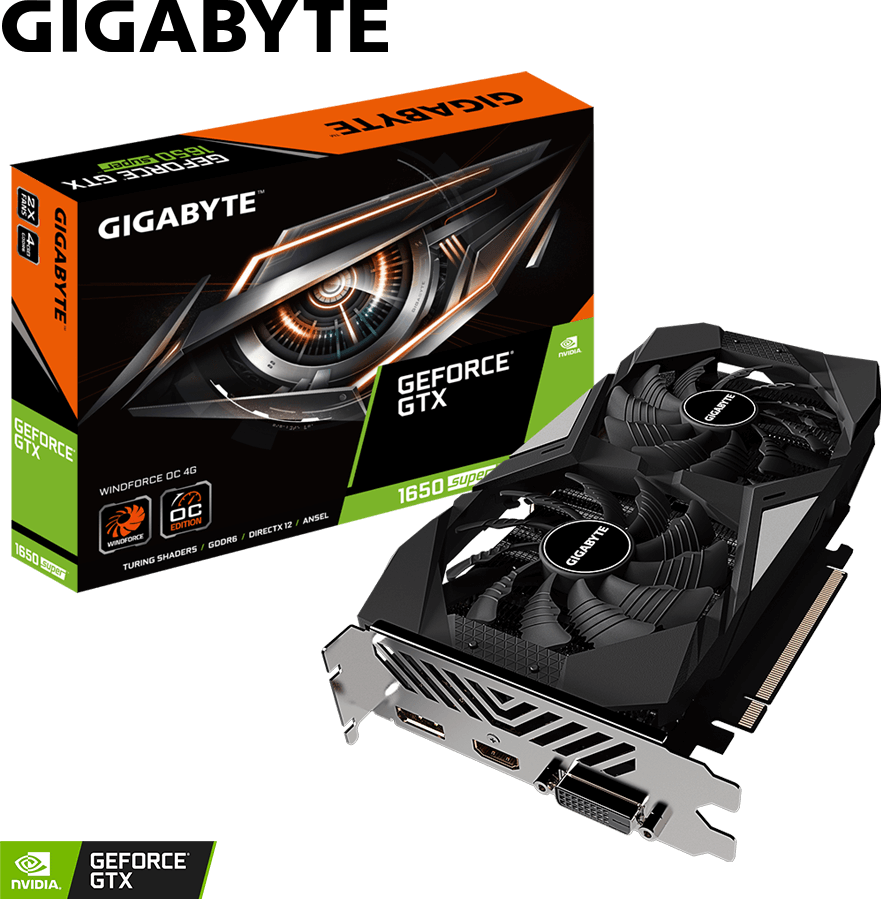 GeForce® GTX 1650 SUPER™ WINDFORCE OC 4G Graphics Card - GIGABYTE