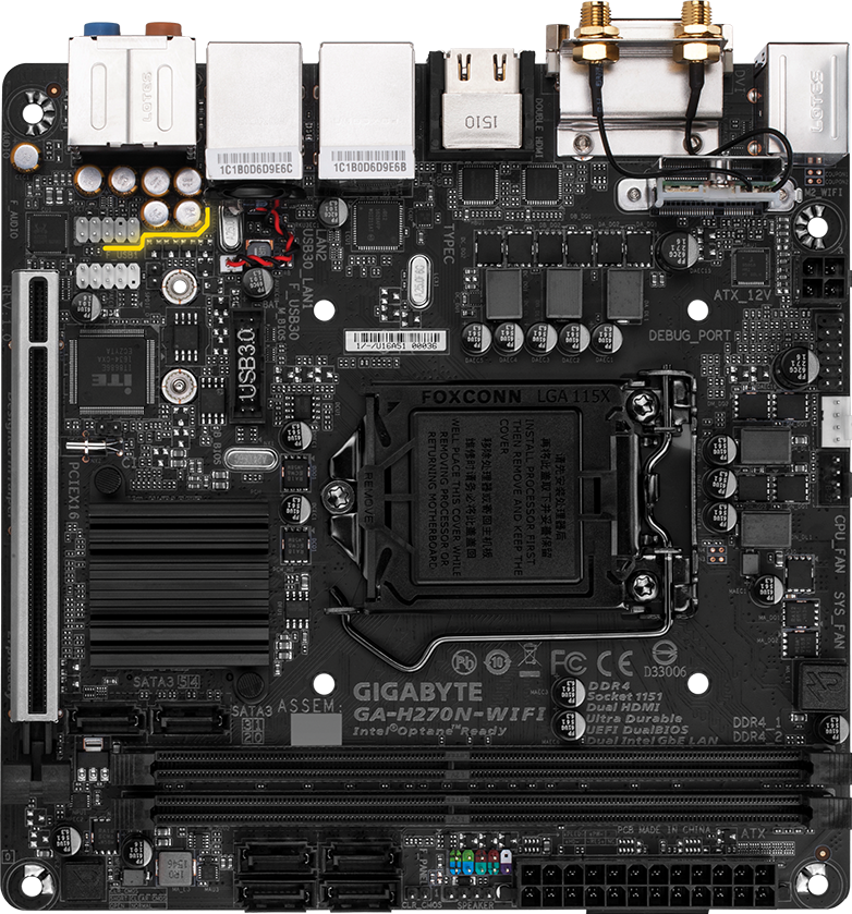 GA-H270N-WIFI (Rev. 1.0) マザーボード スペック - GIGABYTE Japan