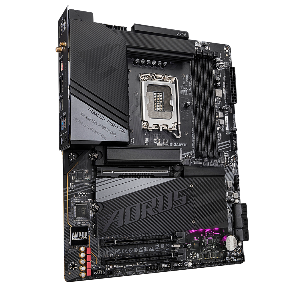 Gigabyte h610m h v3 ddr4 lga1700 microatx osnovna plošča pogled od zgoraj