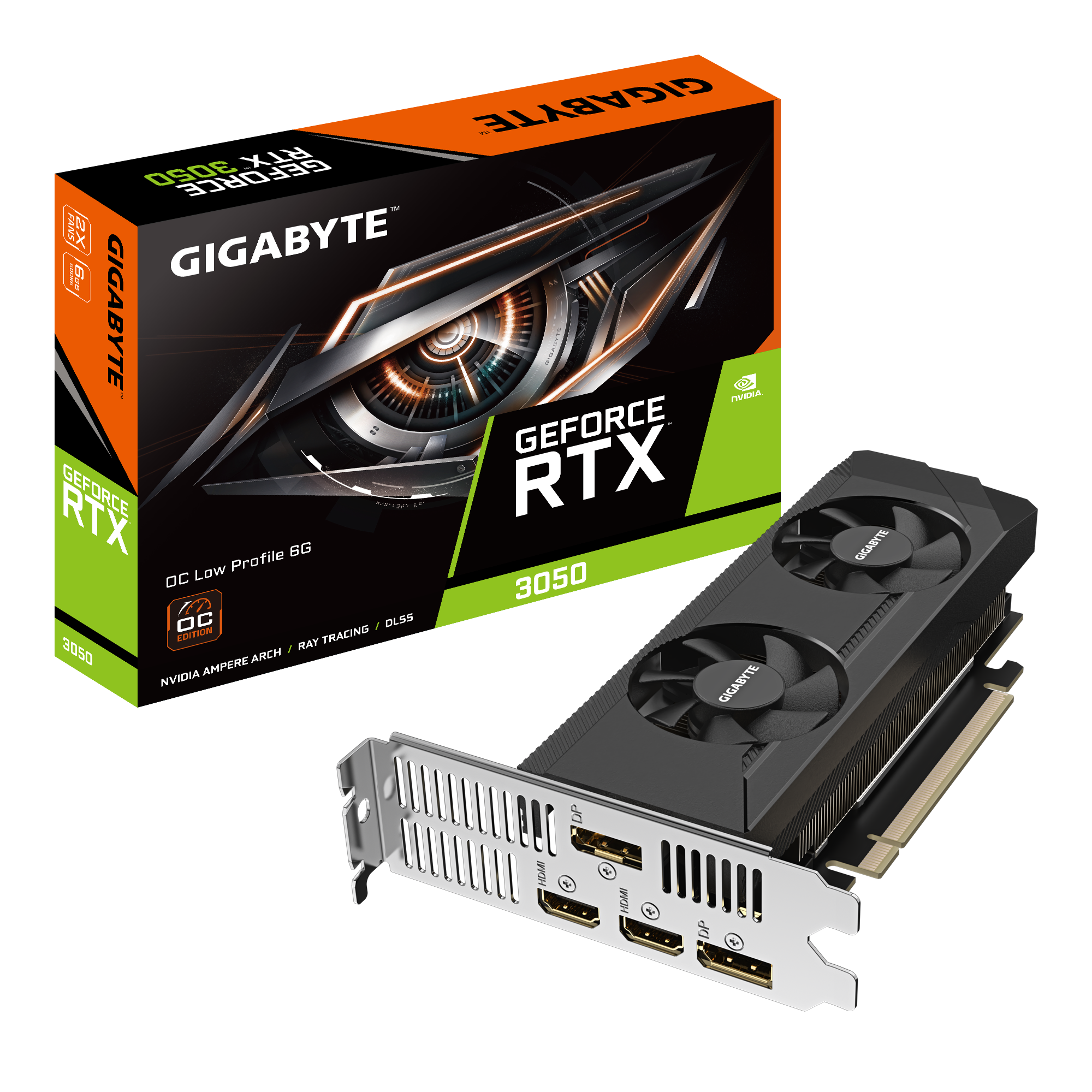 Ready go to ... https://www.gigabyte.com/Graphics-Card/GV-N3050OC-6GL [ GeForce RTX™ 3050 OC Low Profile 6G Key Features | Graphics Card - GIGABYTE Global]