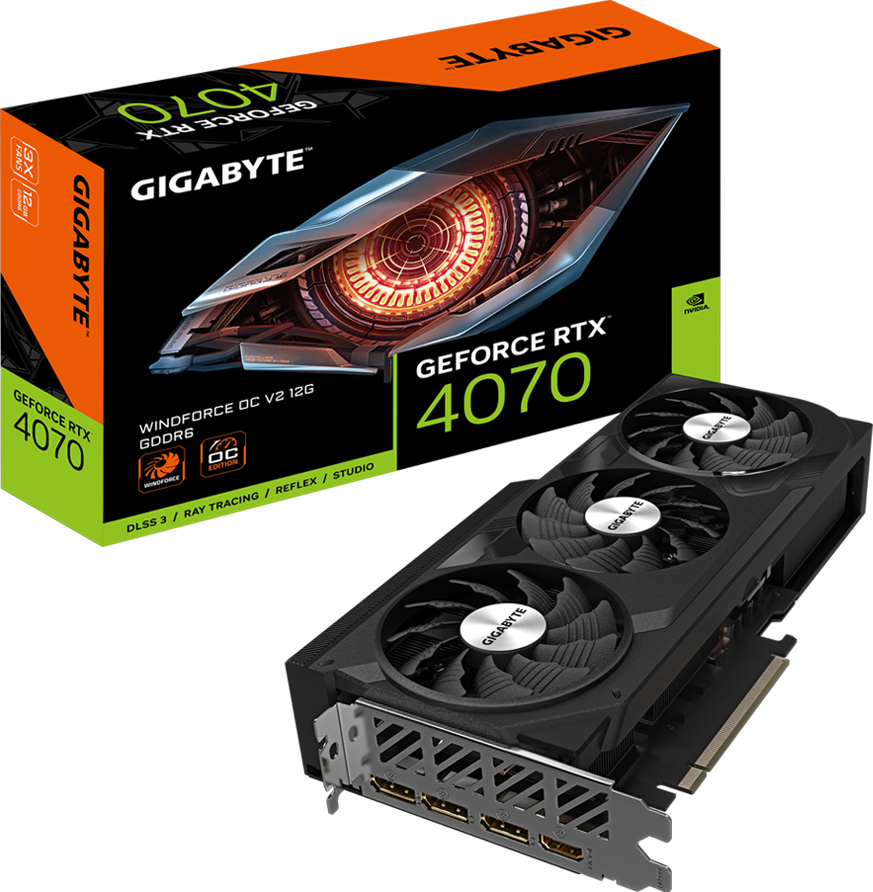 グラフィックボード・グラボ・ビデオカード GIGABYTE GEFORCE RTX 4070 WINDFORCE OC GeForce RTX™ 4070 WINDFORCE OC V2 12G - GIGABYTE Global