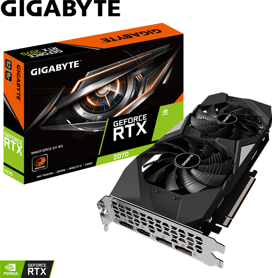 GeForce RTX™ 2070 WINDFORCE 2X 8G (Rev. 3.0) - GIGABYTE Global