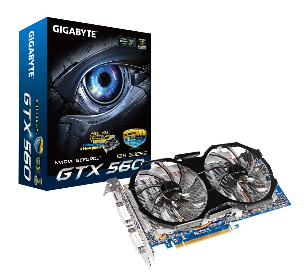 GIGABYTE グラフィックボード nVIDIA GeForce GTX560 1GB PCI-E DVI mini-HDMI WINDFORCE2X オーバークロック GV-N56GOC-1GI GV-N56GUD-1GI (rev. 2.0) Overview | Graphics Card - GIGABYTE