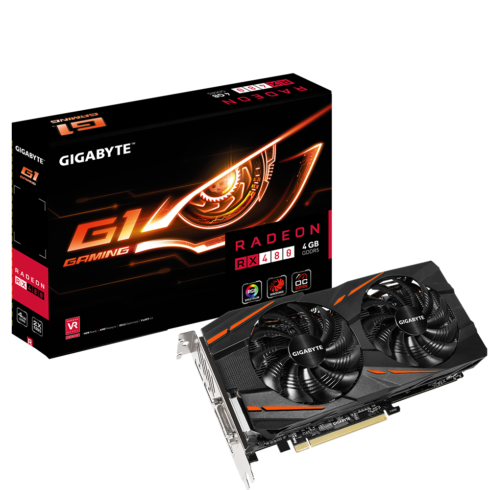 Radeon RX 480 G1 Gaming 4G Support Graphics Card GIGABYTE Global