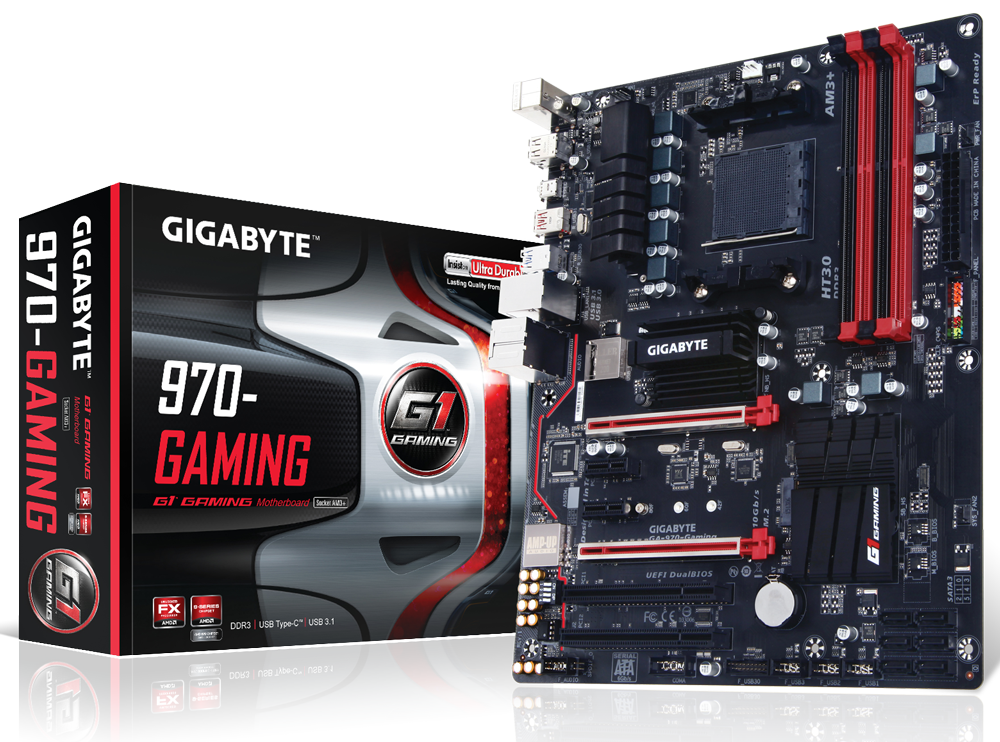 Gigabyte Ultra Durable GA-970-Gaming Desktop Motherboard - AMD 970 Chipset - Socket AM3+ - ATX GA-970-GAMING UPC 889523003695 - GA-970-GAMING